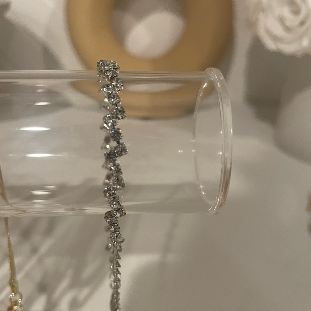 Silver Diamond Like Bracelet